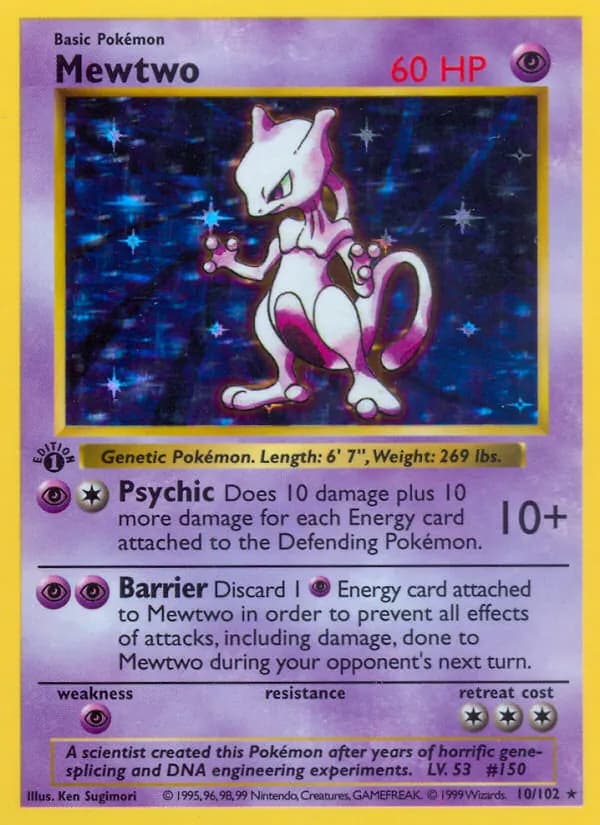 Mewtwo — Base Set, Rare