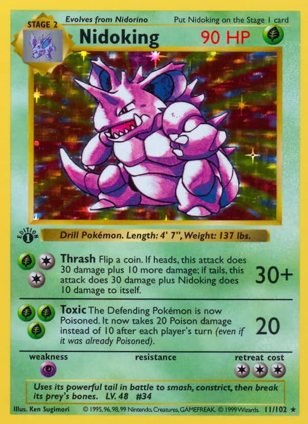Nidoking — Base Set, Rare