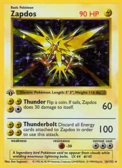 Zapdos — Base Set — Rare