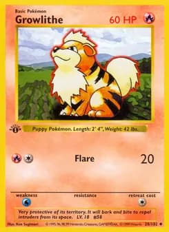 Growlithe — Base Set — Uncommon
