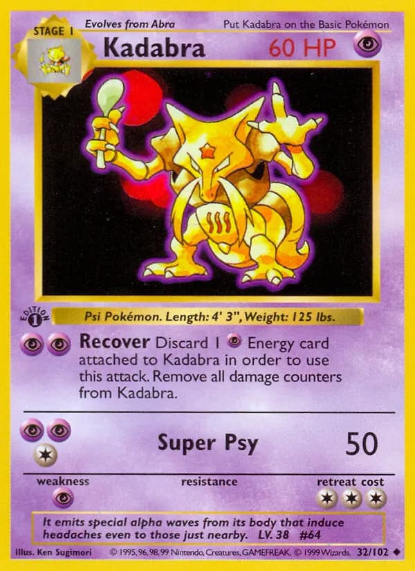 Kadabra — Base Set, Uncommon