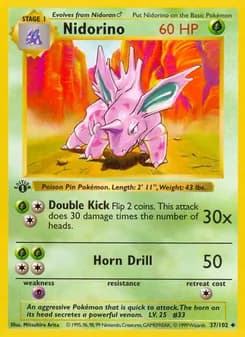 Nidorino — Base Set — Uncommon