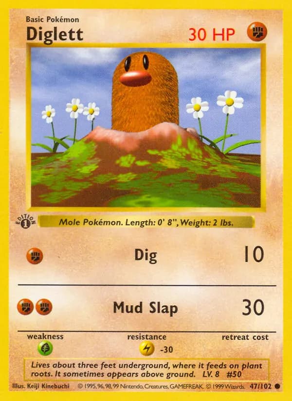 Diglett — Base Set, Common