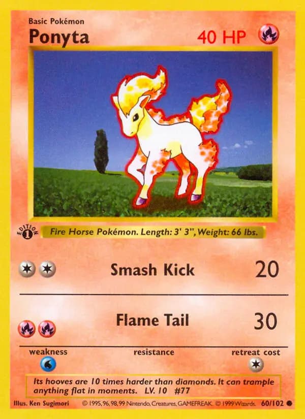 Ponyta — Base Set, Common