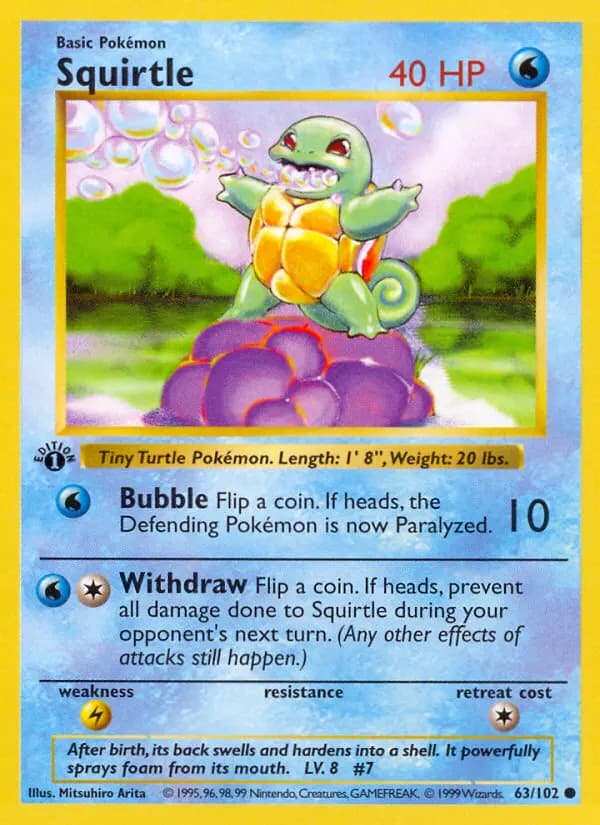 Squirtle — Base Set, Common