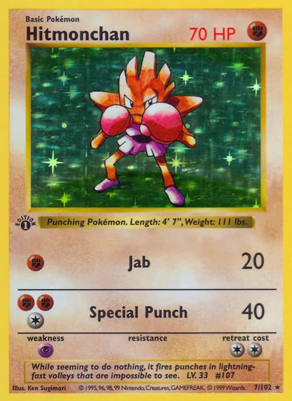 Hitmonchan — Base Set, Rare