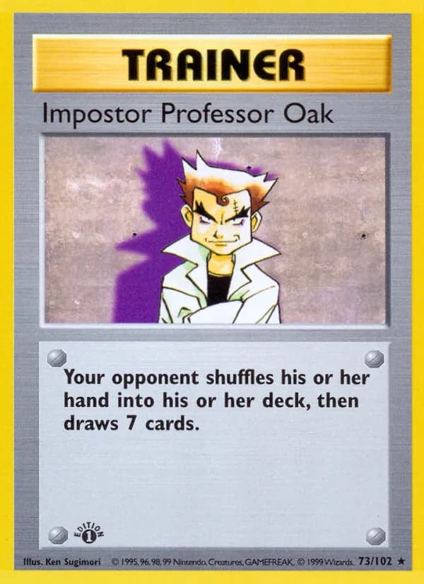 Impostor Professor Oak — Base Set, Rare