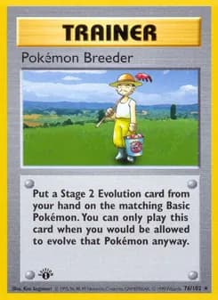 Pokémon Breeder — Base Set — Rare