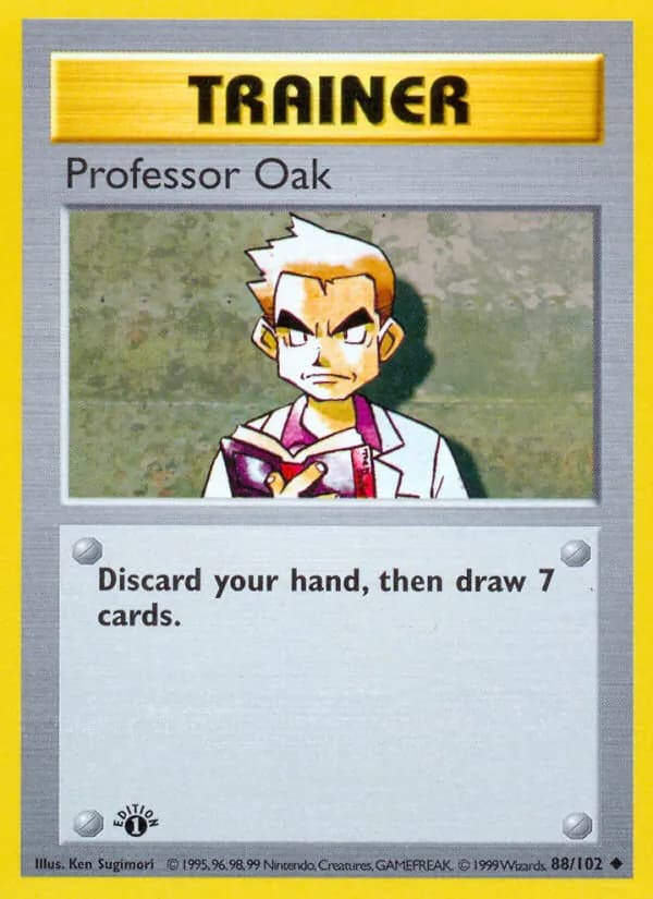 Professor Oak — Base Set, Uncommon