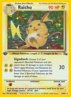 Raichu — Fossil — Rare