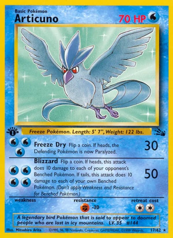 Articuno — Fossil, Rare