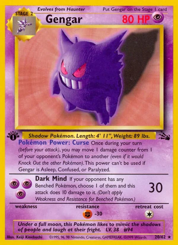 Gengar — Fossil, Rare