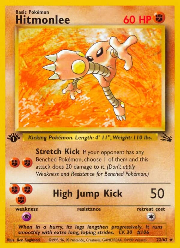 Hitmonlee — Fossil, Rare
