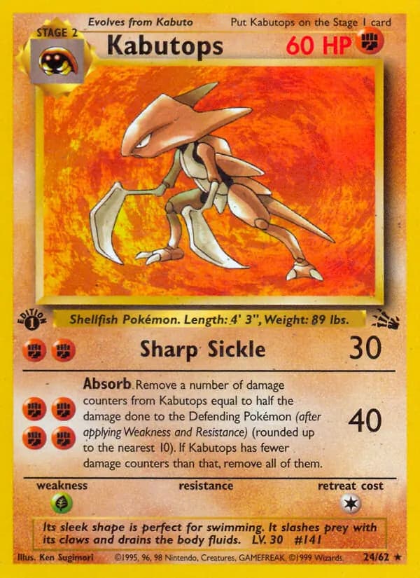 Kabutops — Fossil, Rare