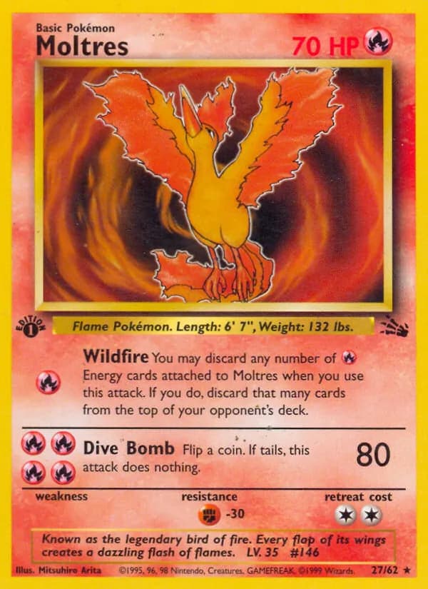 Moltres — Fossil, Rare