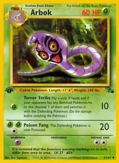 Arbok — Fossil — Uncommon