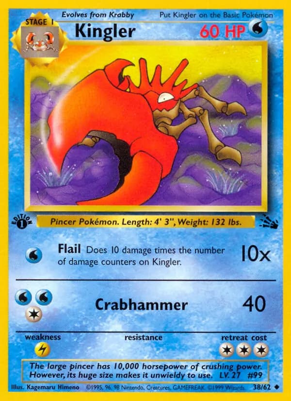 Kingler — Fossil, Uncommon