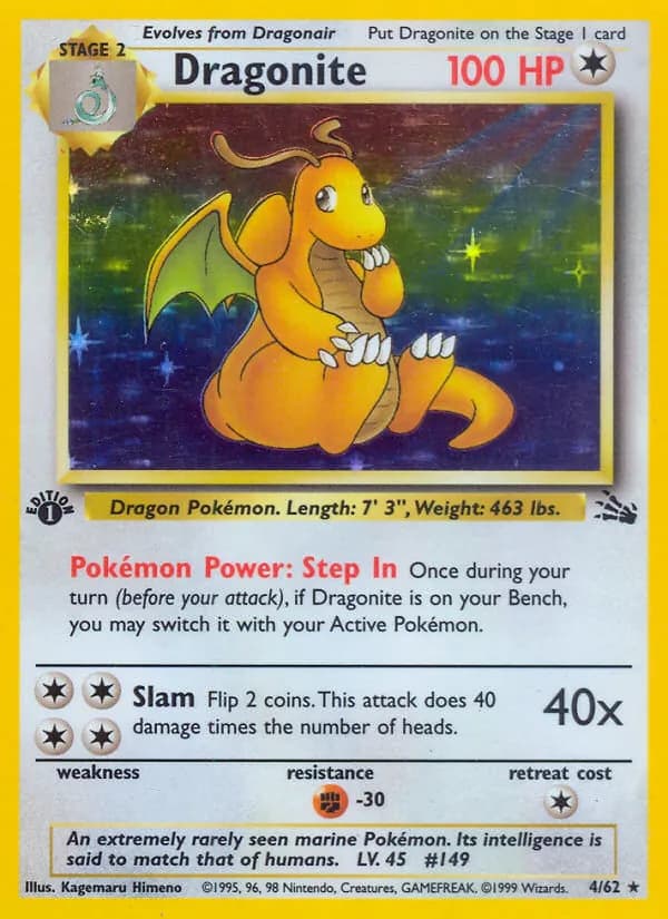 Dragonite — Fossil, Rare