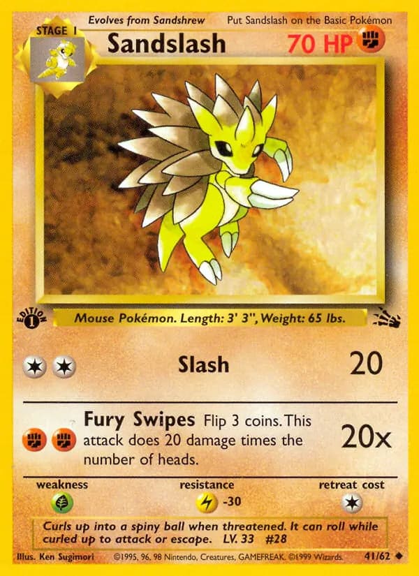 Sandslash — Fossil, Uncommon