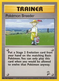 Pokémon Breeder — Base Set 2 — Rare