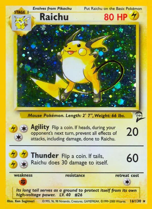 Raichu — Base Set 2, Rare