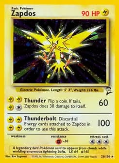 Zapdos — Base Set 2 — Rare