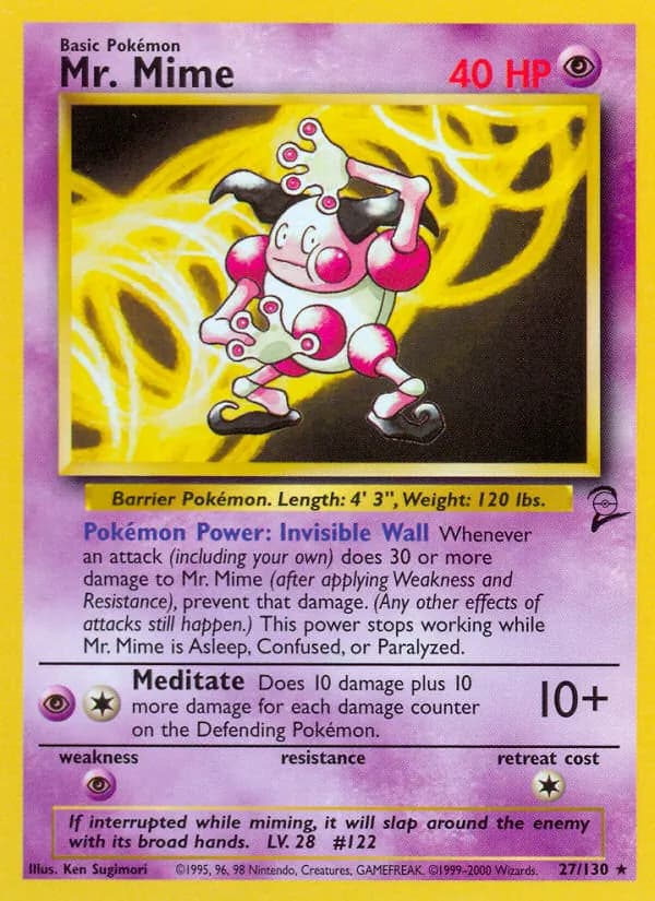 Mr. Mime — Base Set 2, Rare