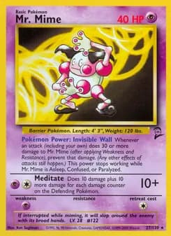 Mr. Mime — Base Set 2 — Rare