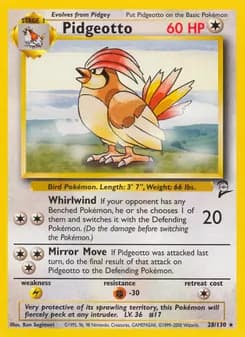 Pidgeotto — Base Set 2 — Rare