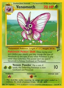 Venomoth — Base Set 2 — Rare