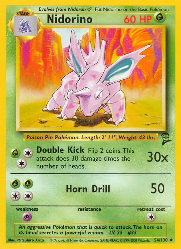 Nidorino — Base Set 2, Uncommon