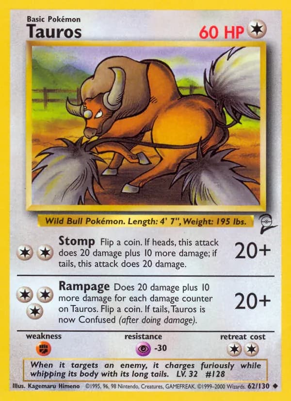 Tauros — Base Set 2, Uncommon