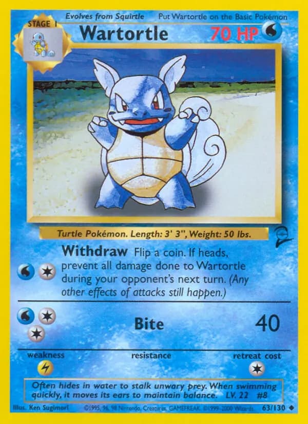 Wartortle — Base Set 2, Uncommon