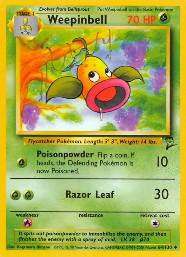 Weepinbell — Base Set 2, Uncommon