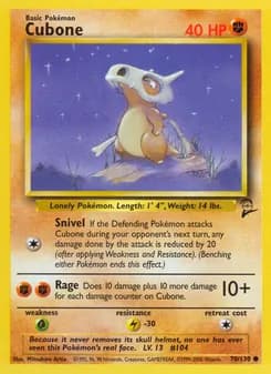 Cubone — Base Set 2 — Common