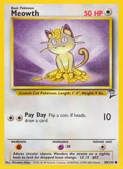 Meowth — Base Set 2 — Common