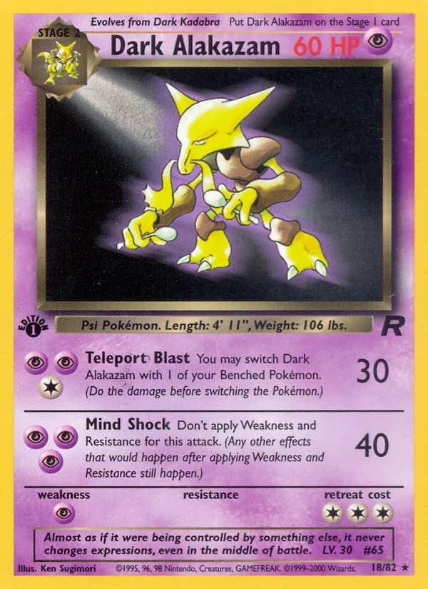 Dark Alakazam — Team Rocket, Rare