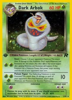 Dark Arbok — Team Rocket — Rare
