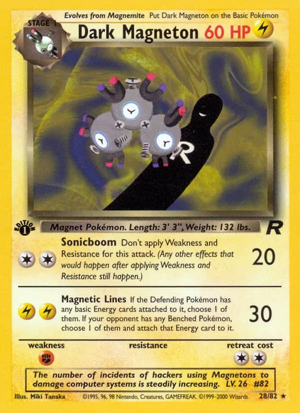 Dark Magneton — Team Rocket, Rare