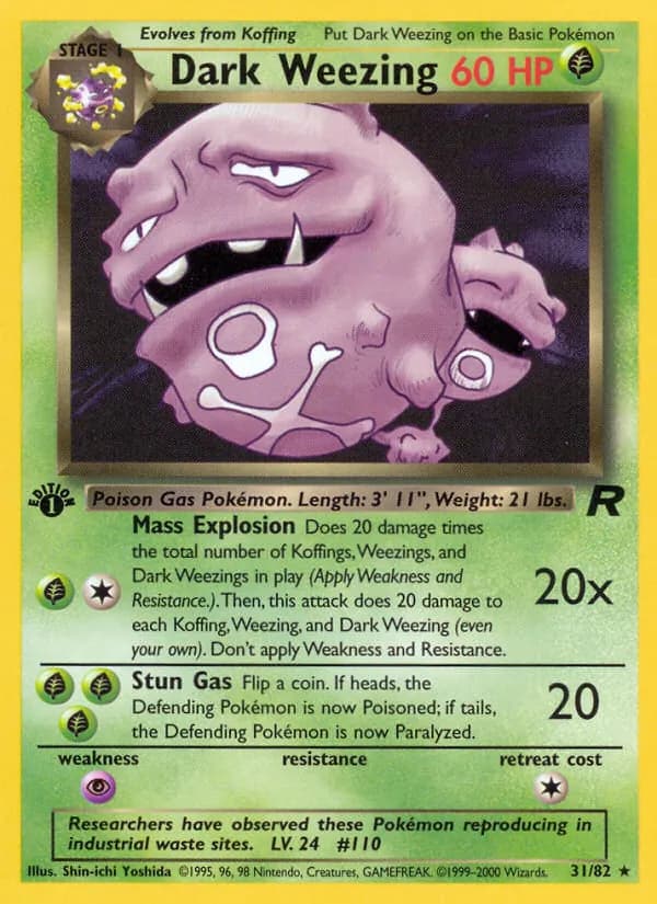 Dark Weezing — Team Rocket, Rare