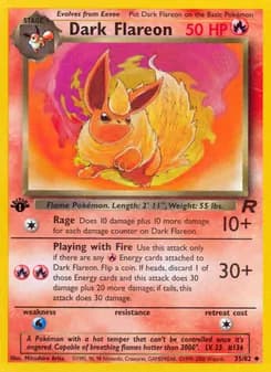 Dark Flareon — Team Rocket — Uncommon