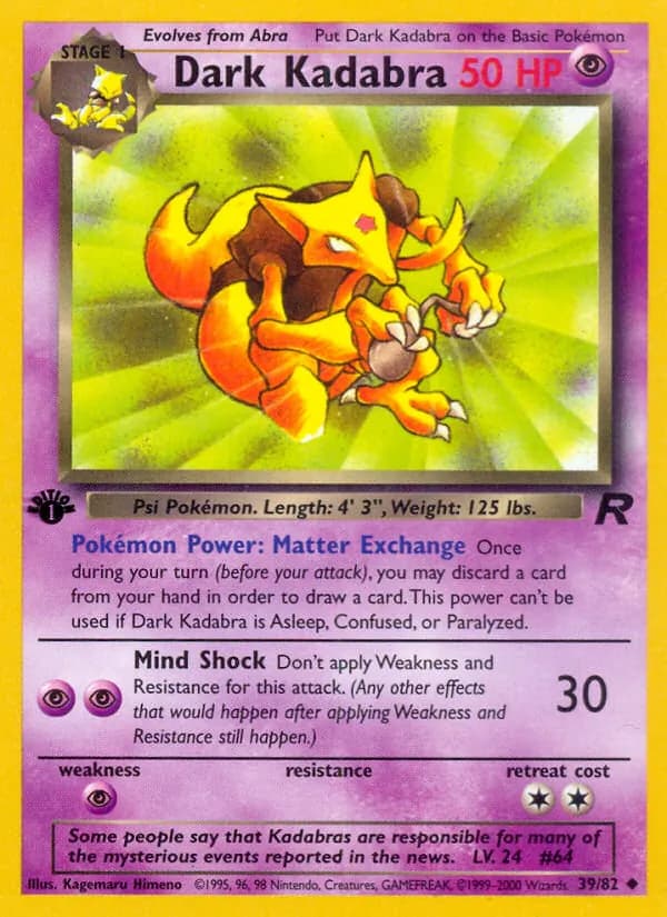 Dark Kadabra — Team Rocket, Uncommon