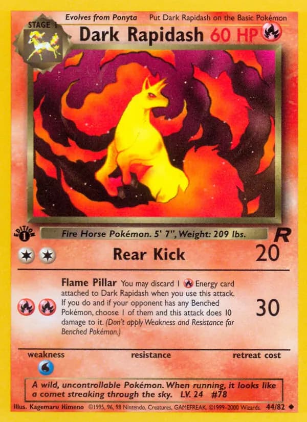Dark Rapidash — Team Rocket, Uncommon