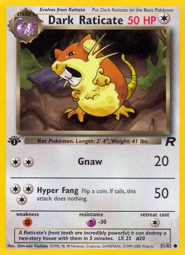 Dark Raticate — Team Rocket, Common