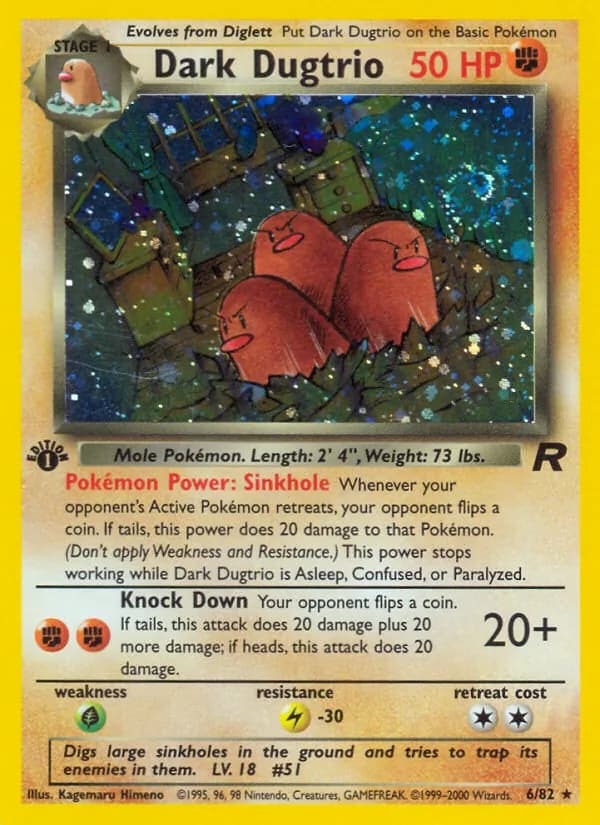 Dark Dugtrio — Team Rocket, Rare