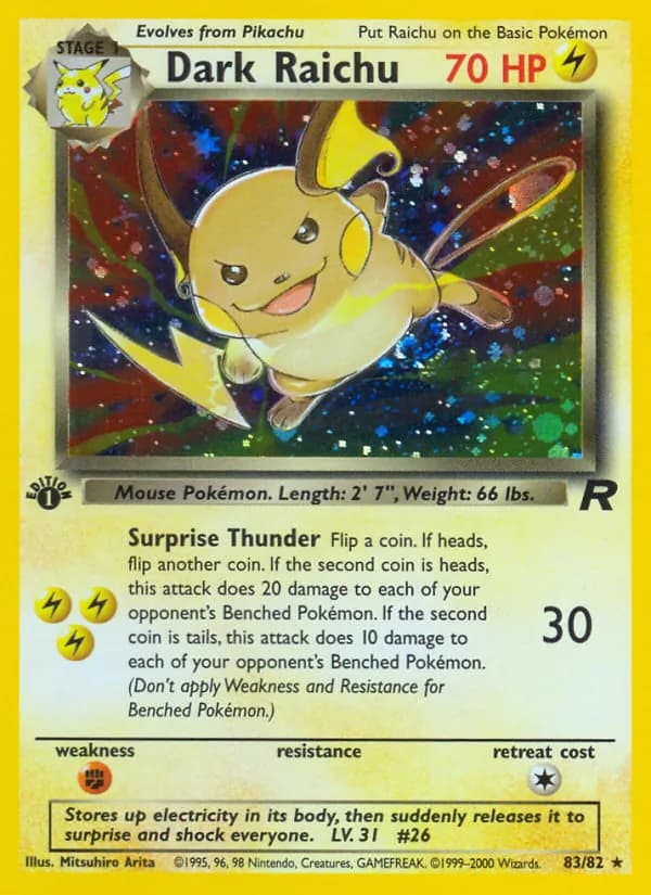 Dark Raichu — Team Rocket, Rare