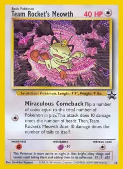 Team Rocket's Meowth — Wizards Black Star Promos — Common