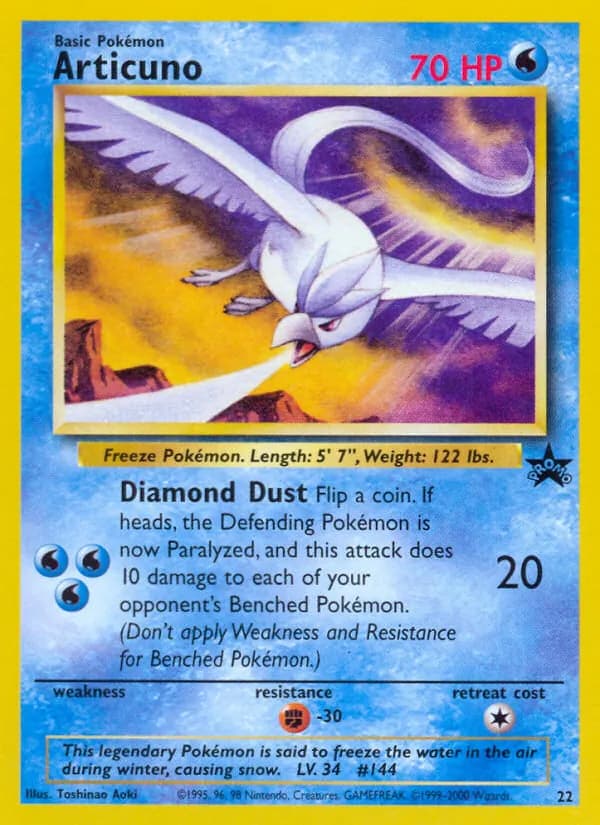 Articuno — Wizards Black Star Promos, Common