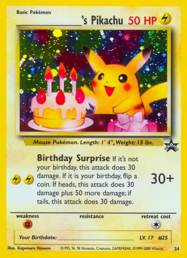 ___________'s Pikachu — Wizards Black Star Promos, Common