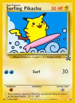 Surfing Pikachu — Wizards Black Star Promos — Common
